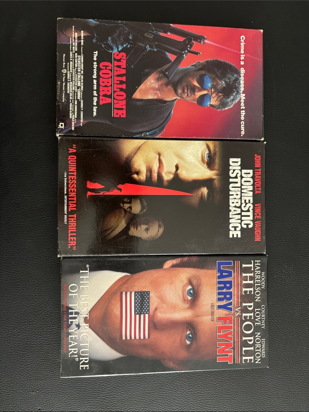 Classic Movie VHS Bundle - Black Covers (Set of 3)